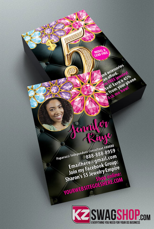 $5 Bling Jewelry Business Cards Style 21