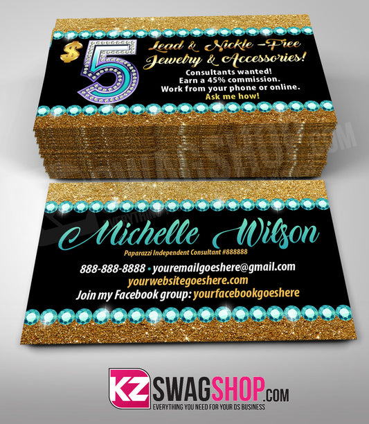 $5 Bling Jewelry Business Cards Style 23