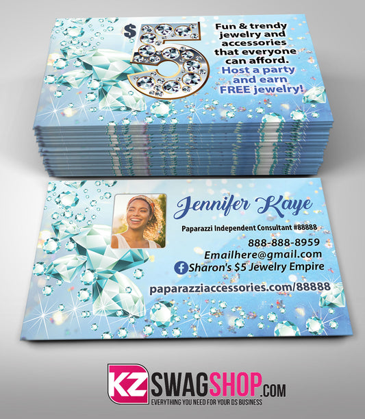 $5 Bling Jewelry Business Cards Style 39