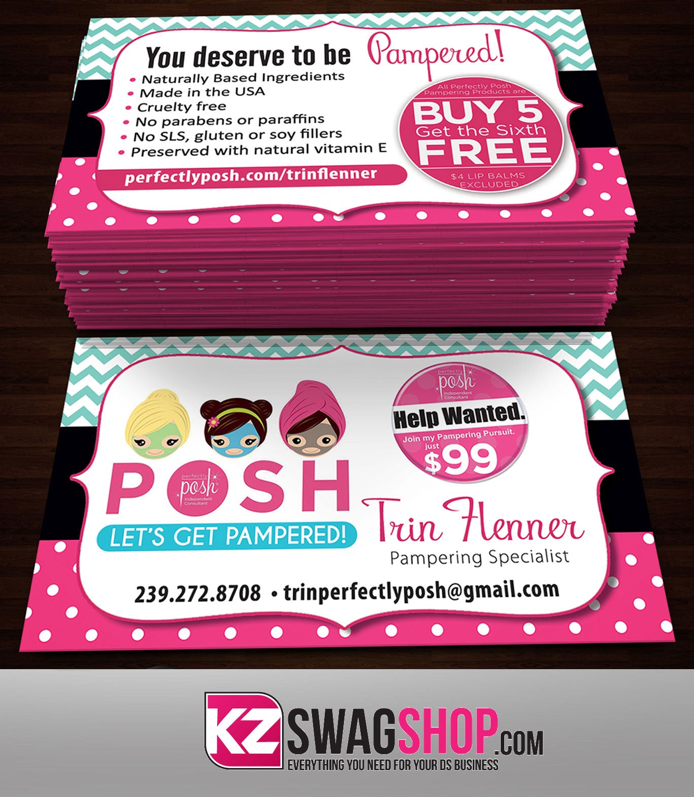 Perfectly Posh Business Cards Style 16