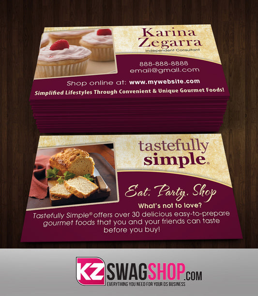 Tastefully Simple Business Cards Style 1